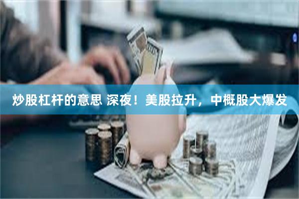 炒股杠杆的意思 深夜！美股拉升，中概股大爆发