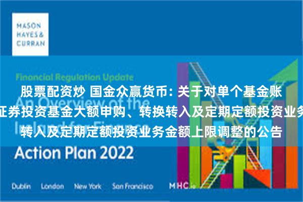 股票配资炒 国金众赢货币: 关于对单个基金账户国金众赢货币市场证券投资基金大额申购、转换转入及定期定额投资业务金额上限调整的公告
