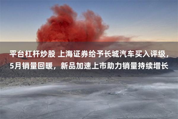 平台杠杆炒股 上海证券给予长城汽车买入评级，5月销量回暖，新品加速上市助力销量持续增长