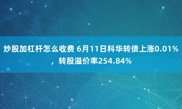 炒股加杠杆怎么收费 6月11日科华转债上涨0.01%，转股溢价率254.84%