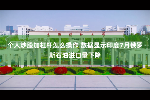 个人炒股加杠杆怎么操作 数据显示印度7月俄罗斯石油进口量下降