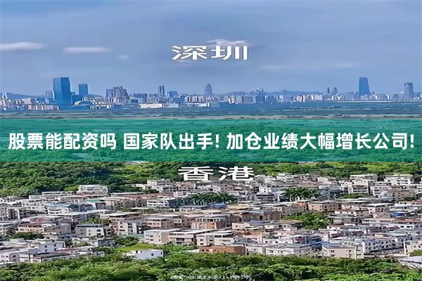 股票能配资吗 国家队出手! 加仓业绩大幅增长公司!