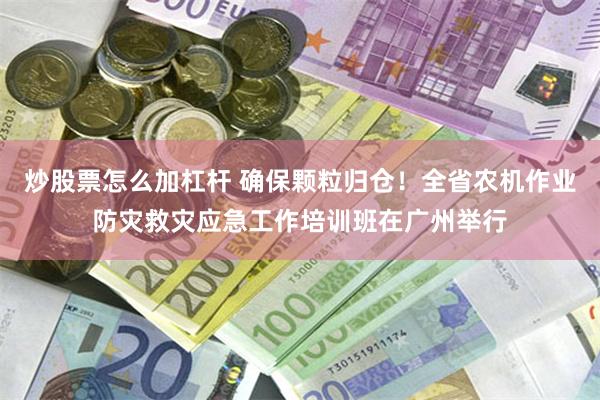 炒股票怎么加杠杆 确保颗粒归仓！全省农机作业防灾救灾应急工作培训班在广州举行