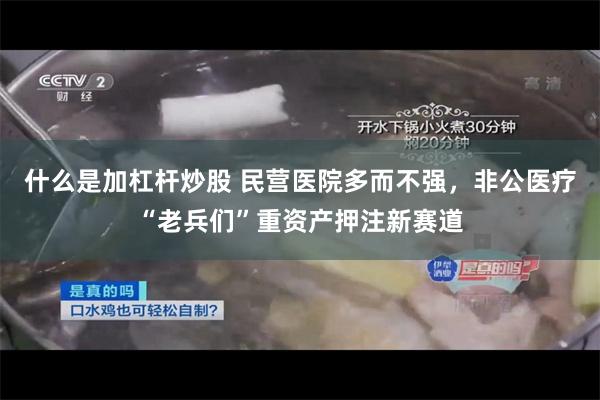 什么是加杠杆炒股 民营医院多而不强，非公医疗“老兵们”重资产押注新赛道