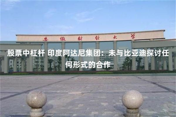 股票中杠杆 印度阿达尼集团：未与比亚迪探讨任何形式的合作