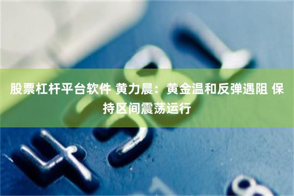 股票杠杆平台软件 黄力晨：黄金温和反弹遇阻 保持区间震荡运行