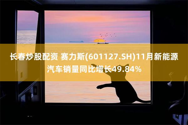 长春炒股配资 赛力斯(601127.SH)11月新能源汽车销量同比增长49.84%