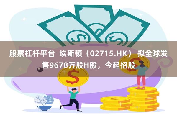 股票杠杆平台  埃斯顿（02715.HK） 拟全球发售9678万股H股，今起招股