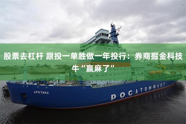 股票去杠杆 跟投一单胜做一年投行：券商掘金科技牛“赢麻了”