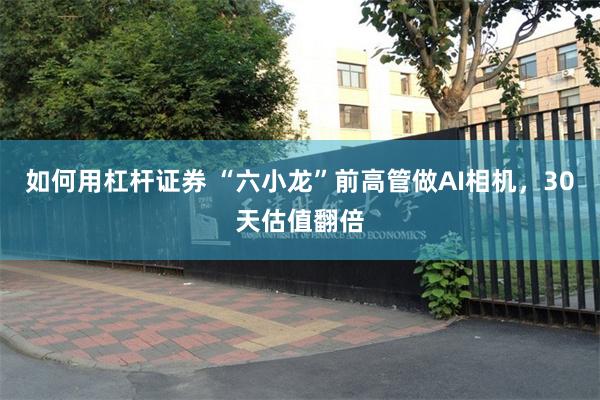 如何用杠杆证券 “六小龙”前高管做AI相机，30天估值翻倍