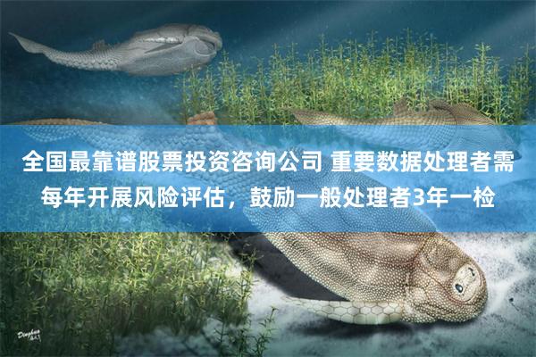 全国最靠谱股票投资咨询公司 重要数据处理者需每年开展风险评估，鼓励一般处理者3年一检