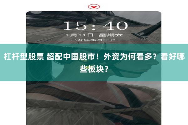 杠杆型股票 超配中国股市！外资为何看多？看好哪些板块？