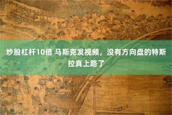 炒股杠杆10倍 马斯克发视频,没有方向盘的特斯拉真上路了