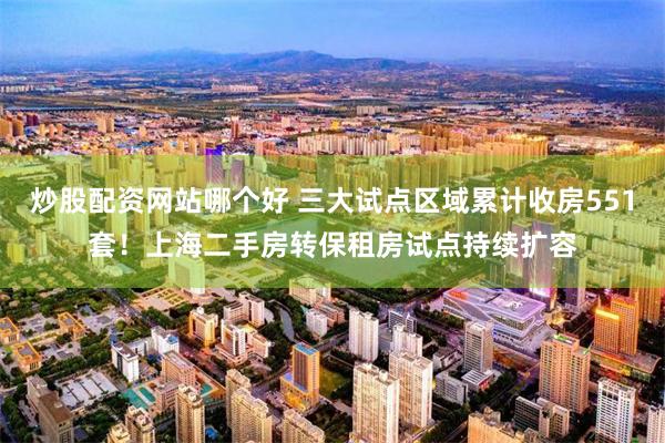 炒股配资网站哪个好 三大试点区域累计收房551套！上海二手房转保租房试点持续扩容