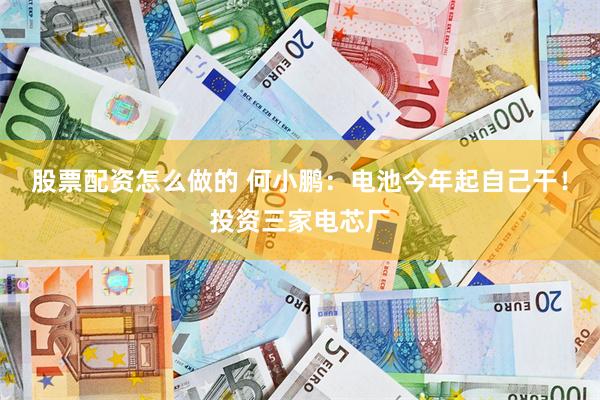 股票配资怎么做的 何小鹏：电池今年起自己干！投资三家电芯厂