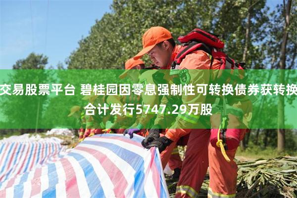 交易股票平台 碧桂园因零息强制性可转换债券获转换合计发行5747.29万股